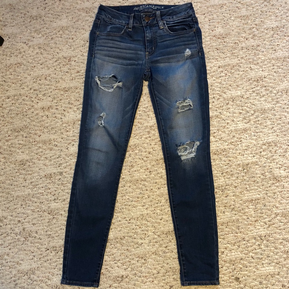 Distressed jeans